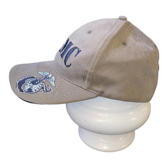 USMC Khaki Green Cap w/Eagle Crest & branded USMC license hologram. - Picture 2 of 6